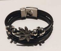 Geflochtene Leder Armband Bracelet Hanfblatt Handmade Niedersachsen - Delmenhorst Vorschau