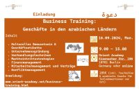 Business Training: Geschäfte in den arabischen Ländern_16.9.24 Essen - Essen-Stadtmitte Vorschau