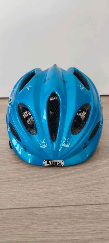 Abus Fahrradhelm Kinder 46 - 52 cm aus 1. Hand Roboter blau in Brietlingen