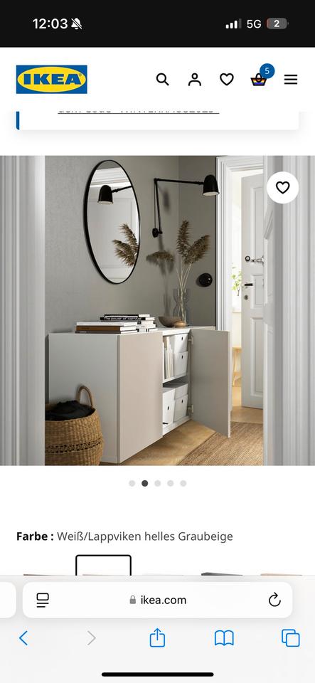 Besta Ikea Hochglanz Sideboard, beige/grau/weiß/kommode/schrank in Oberhausen