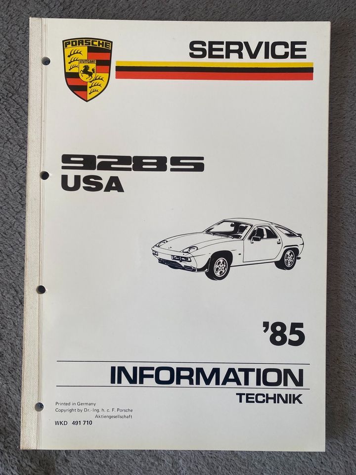 Porsche 928S USA Werkstatthandbuch Information Technik in Hiddenhausen