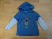 Pullover 86 / 92 blau grau mit Bär Kapuze Langarmshirt Shirt Wuppertal - Oberbarmen Vorschau