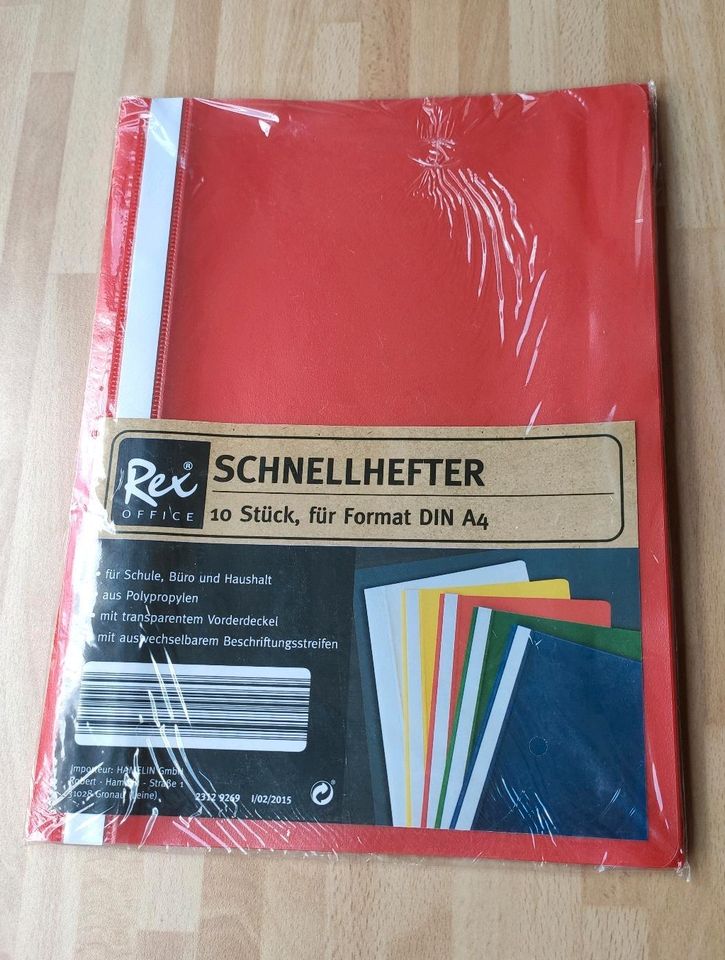 10 Schnellhefter ROT, Originalverpackt!!! in Konstanz