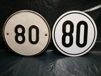 80 km/h Schild Geschwindigkeitsschild Neu & DDR Traktor LKW Bus Bayern - Trogen Vorschau