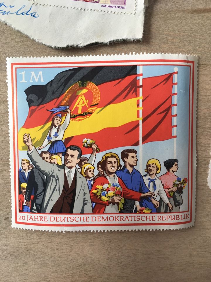 Großbriefmarke DDR in Bebra