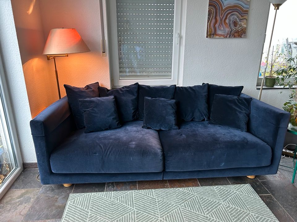 Ikea 3er Sofa Stockholm 2017 blau Samt in Aachen