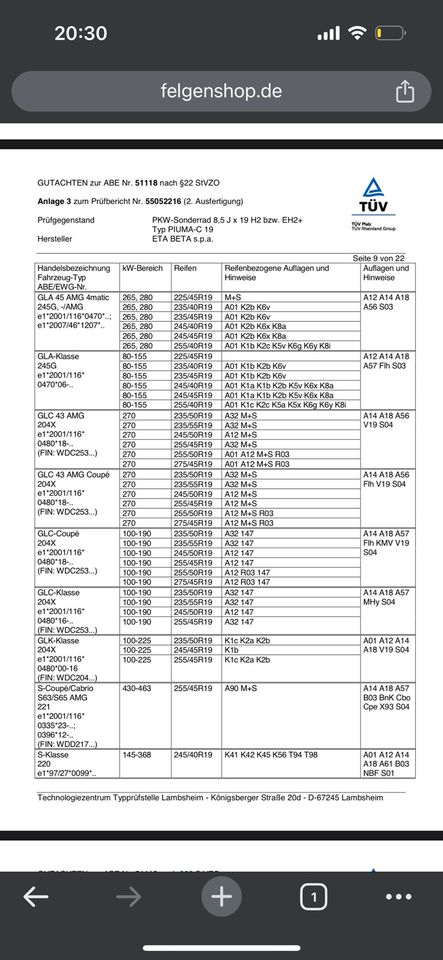 ✅ Mercedes GLC C253 , Audi Q5 Felgen Sommerreifen 19 Zoll Räder ✅ in Wendelstein