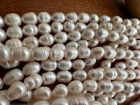 Perlen ca. 10-11 mm weiß super gut edel fein ca 40 cm Nordrhein-Westfalen - Lage Vorschau
