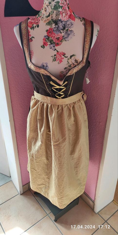 Neu etikett Dirndl marjo braun gold 40 in Bietigheim-Bissingen