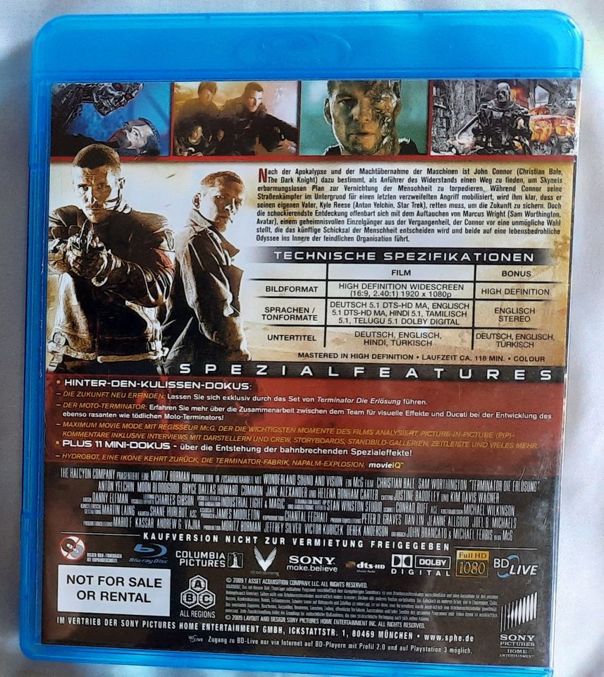 TERMINATOR DIE ERLÖSUNG - BLU-RAY BLURAY BLUERAY in Schöningen