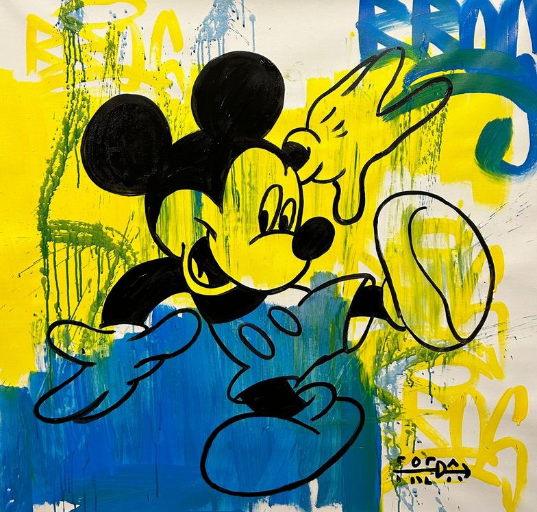 ✅Freda People (1988-1990) - Mickey Mouse / Wandbild, Street Art in Horstmar