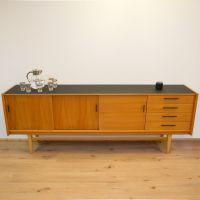 Sideboard, Royal Board Sweden, Esche schwarze Resopalplatte, 60er Düsseldorf - Lohausen Vorschau