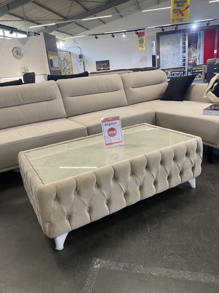 Couchtisch "Mia" Beige Samt in Großheubach