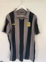 BVB TShirt mit Kragen, schwarz/grau gestreift, Kappa, Vintage Hessen - Reiskirchen Vorschau