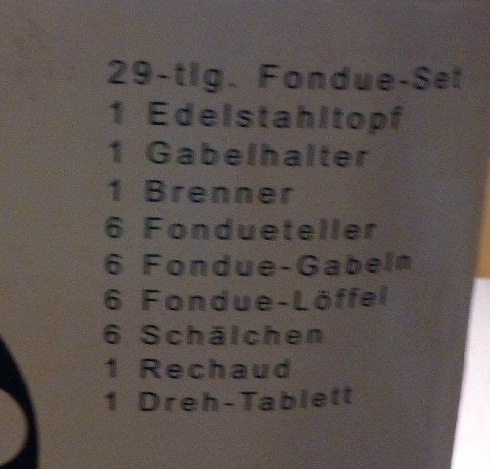 Fondue-Garnitur Set mit Karussell, Edelstahl, 29-teilig in Großheirath