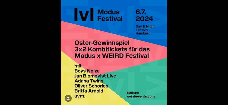 Tickets Modus Festival Hamburg (6. Juli) in Berlin