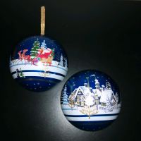 Blaue Metall- Weihnachtskugel (ø12 cm) 2 tlg. zum Öffnen Rheinland-Pfalz - Kaiserslautern Vorschau