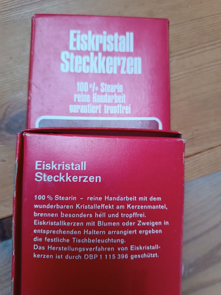 100% Stearin Eiskristall Steckkerzen,12 Stück, 35 cm lang in Berlin