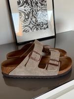 NEUE BIRKENSTOCK Arizona Damen | Veloursleder | Taupe Bayern - Neusäß Vorschau