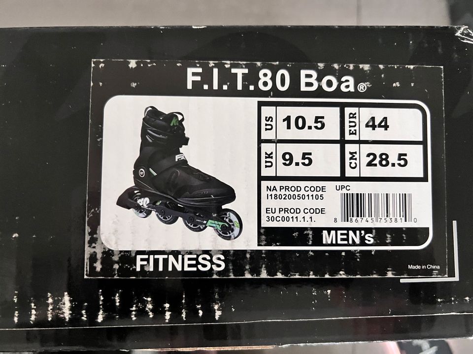 K2 F.I.T Boa Inline Skates 84mm/80A ABEC 5 Größe 44 Neu in Hügelsheim