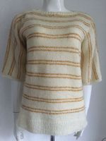 Strickpullover Wolle rohweiß/Lurex gold gestreift Gr.M-L Innenstadt - Köln Altstadt Vorschau