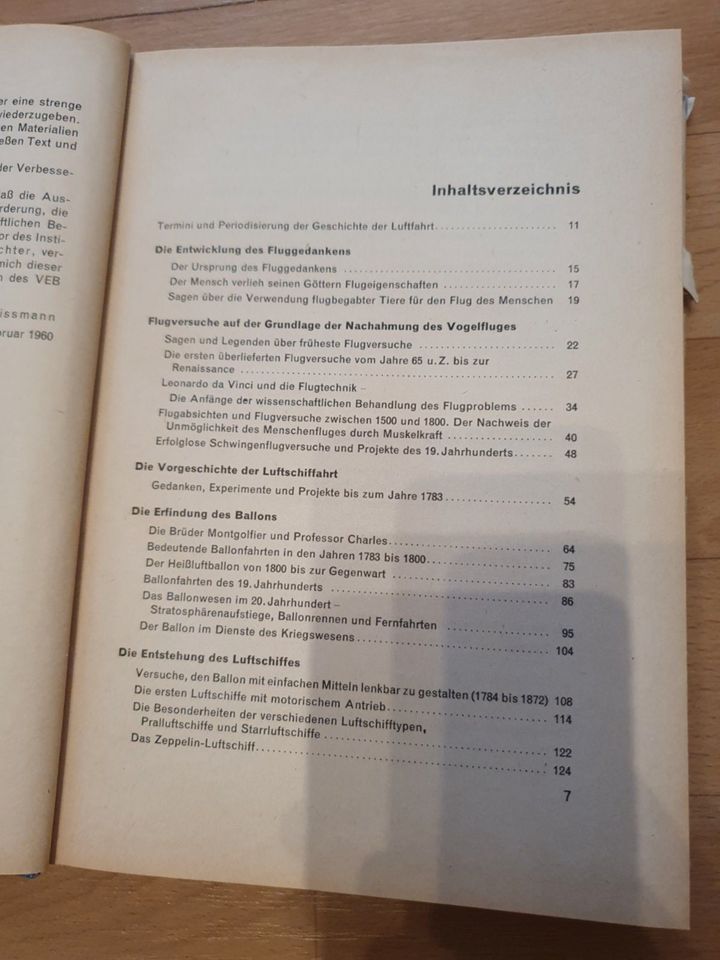 Buch Gerhard Wissmann Geschichte der Luftfahrt 1960 in Halle