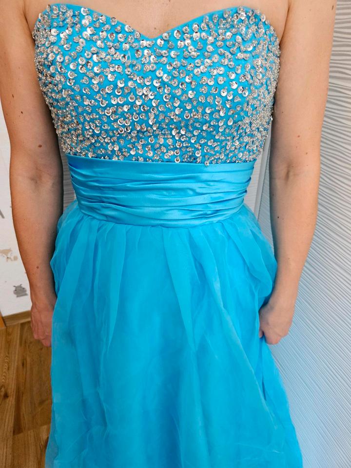 Abendkleid, Kleid, Paillettenkleid, blaues Kleid, langes Kleid in Reutlingen