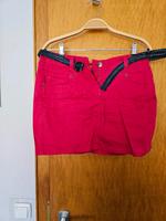 Pinker Minirock (Jeans) mit passenden Gürtel Niedersachsen - Bleckede Vorschau