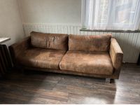 Couch Sofa 3 Sitzer Wildleder braun Antik Optik Bauhausstil Thüringen - Großbreitenbach Vorschau