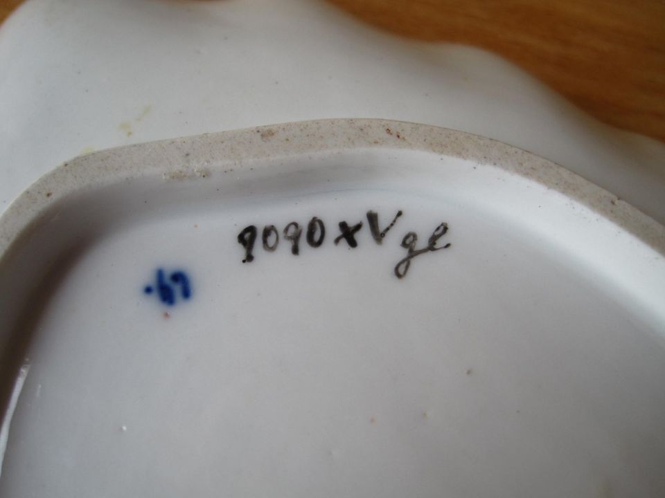 Meissen Weinlaub Platte Schale oval Deko vintage Porzellan in Dresden