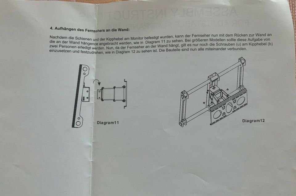 Led Flat Wandhalterung für große Fernseher in Bodenfelde