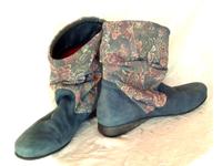 Leder-Boots Stiefel-etten jeans-blau rosa bunt Blumen-Muste Gr 42 Berlin - Wilmersdorf Vorschau