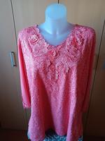 Shirt Gr. 52 apricot 3/4-Arm Spitze im Vorderteil (unterlegt) Niedersachsen - Quakenbrück Vorschau