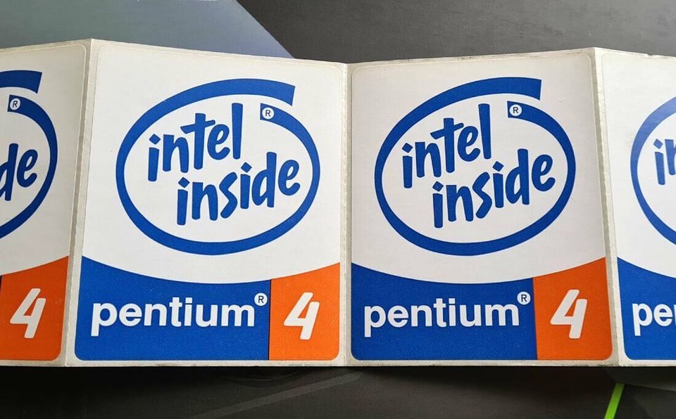Intel Inside Pentium 4 IV Aufkleber Sticker Gehäuse RETRO Rarität in Chemnitz