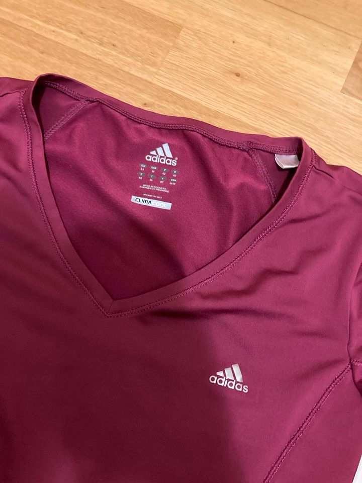 Adidas Damen Sport t-Shirt Damen Shirt climacool weinrot 40 in Ahaus
