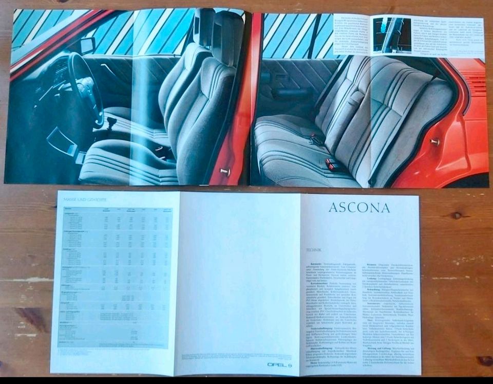 Prospekt Opel Ascona C 1986  +  Technik + Preisliste in Hannover