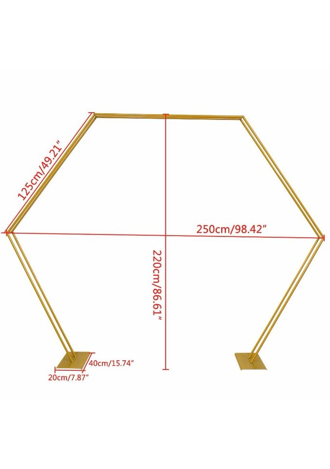 Verleih Traubogen Hochzeit Deko Holz Metall rund Hexagon in Neuruppin