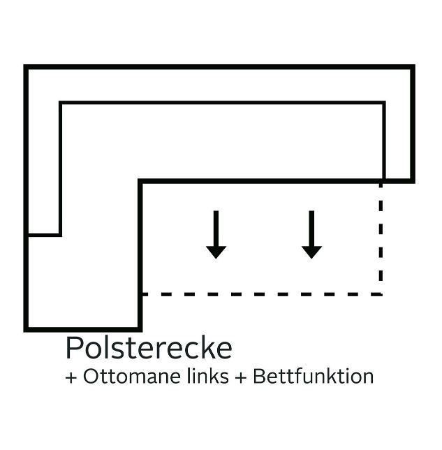 Ecksofa Sofa Bettfunktion Kopfteilverstellung Polsterecke✔ 272 cm in Hamburg