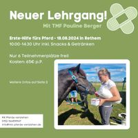 Lehrgang Erste-Hilfe-Pferd Niedersachsen - Rethemer Vorschau