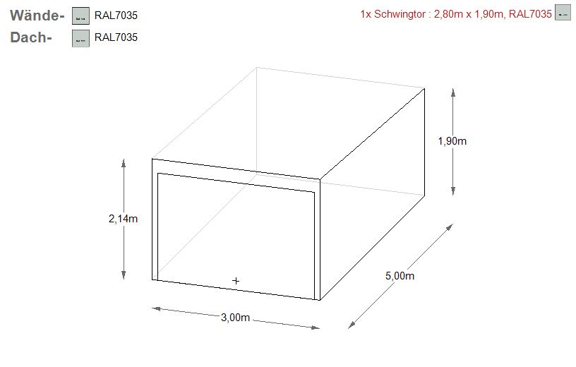 Blechgarage 3x5m in Farbe Lagerraum Fertiggarage Schuppe | 14624! in Schwäbisch Hall