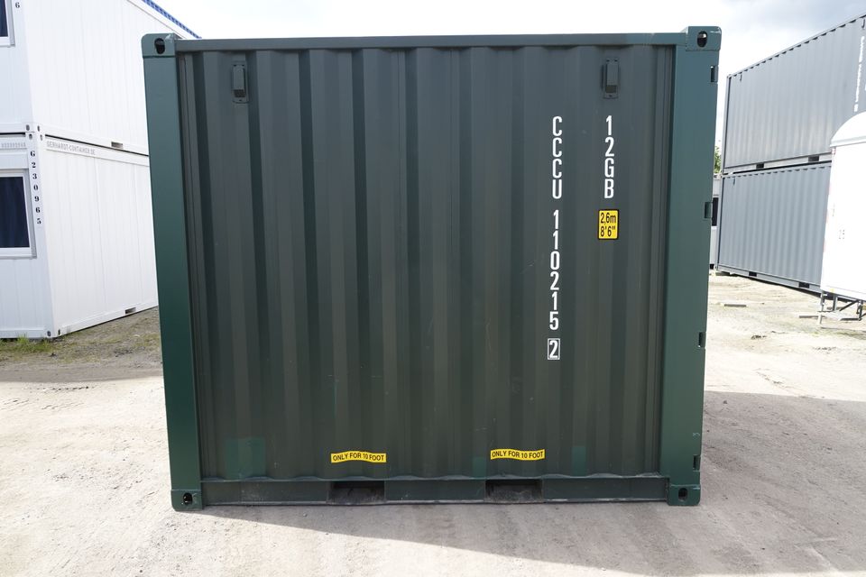 10 Fuß Lagercontainer, Seecontainer, Materialcontainer - RAL 6005 in Groß-Gerau