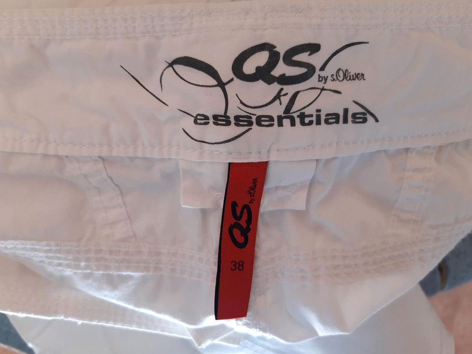 Weiße Hose von QS by S.Oliver Größe 38 Sommerhose in Brilon