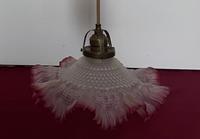 Antike Jugendstil Deckenlampe Glas Rockschirm - Höhenverstellbar Wandsbek - Hamburg Eilbek Vorschau