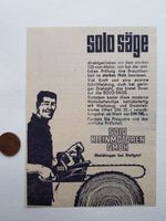 Solo Motorsäge Reklame von 1960 -1971 Baden-Württemberg - Leonberg Vorschau