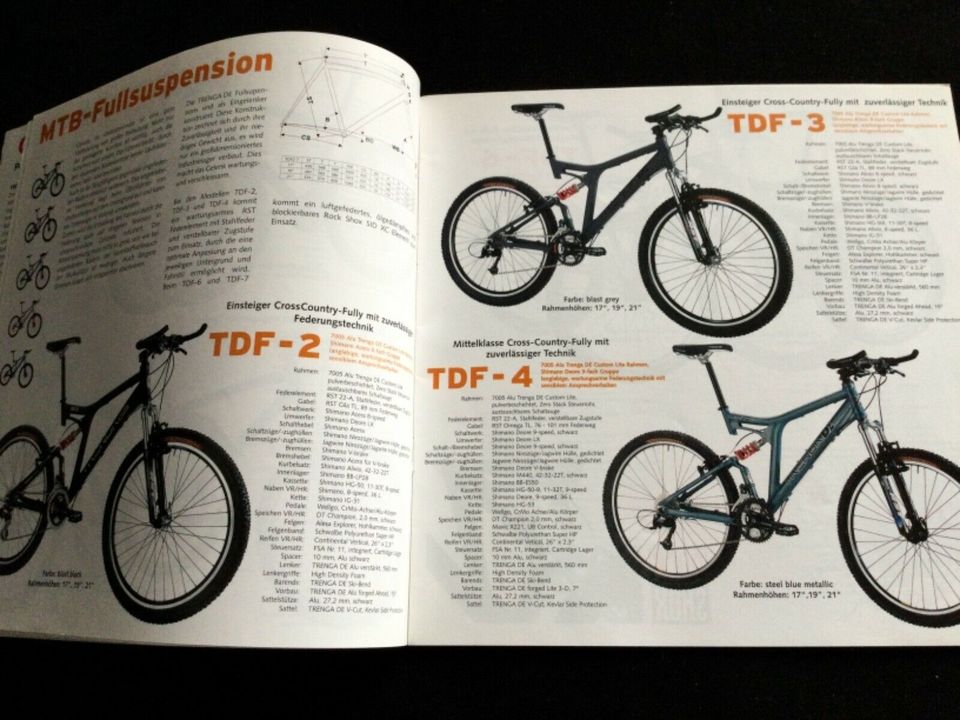 Trenga DE Rennrad und Mtb Katalog Prospekt von 2002 in Kiel