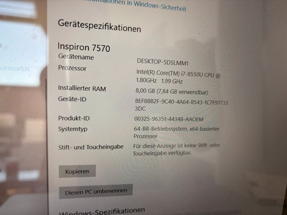 Laptop der Marke Dell - Inspirion 7570 in Berlin