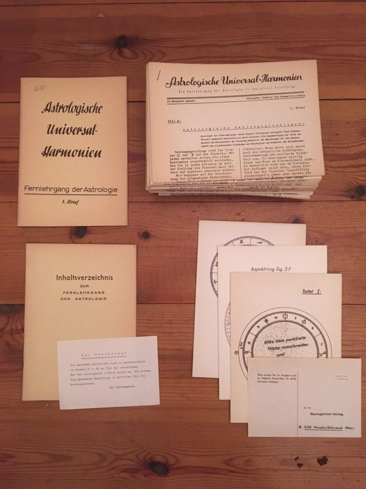 Fernlehrgang „Astrologische Universal-Harmonien“, 1948, komplett in Berlin