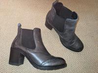 Stiefeletten Ankle Boots grau Leder Gr. 39, neuwertig! Berlin - Schöneberg Vorschau