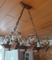 VINTAGE Schöne Eichendeckenlampe mit Kristallgläser Dortmund - Grevel Vorschau