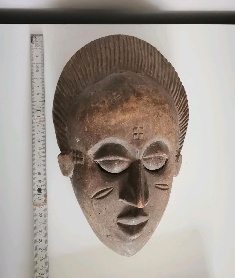 Holzmaske Antiquität Wand Deko Kunst Holz Afrika Indien 3D Maske in Darmstadt